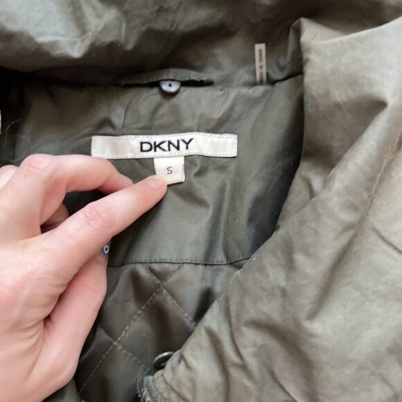DKNY Army Green Anorak Womens Size S - Picture 3 of 3